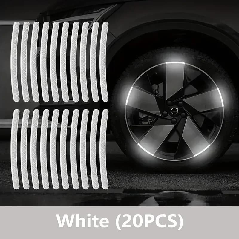 Neon Wheels - Zestaw 20 sztuk naklejek odblaskowych na felgi