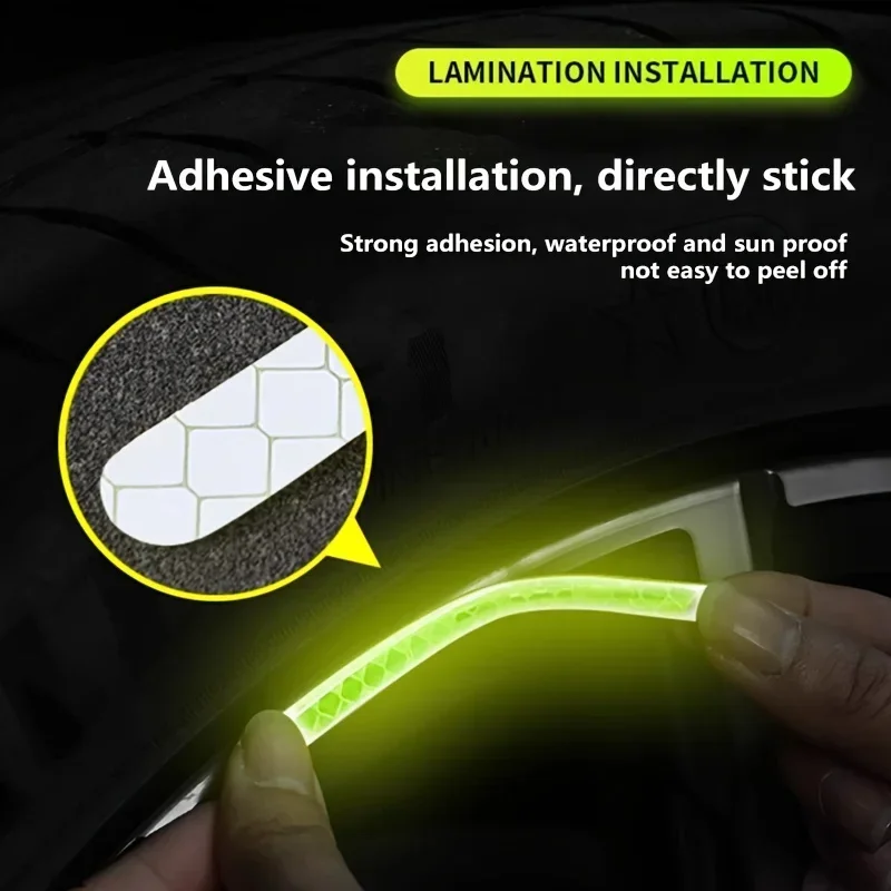 Neon Wheels - Zestaw 20 sztuk naklejek odblaskowych na felgi