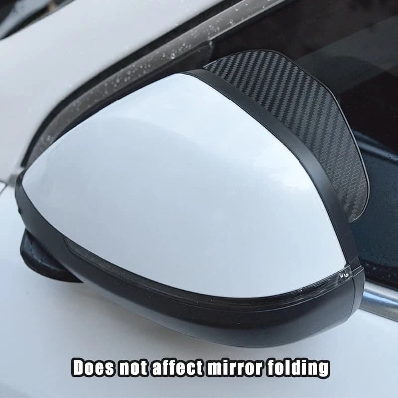 Uniwersalne Carbonowe  osłony przeciwdeszczowe na lusterka 2 sztuki