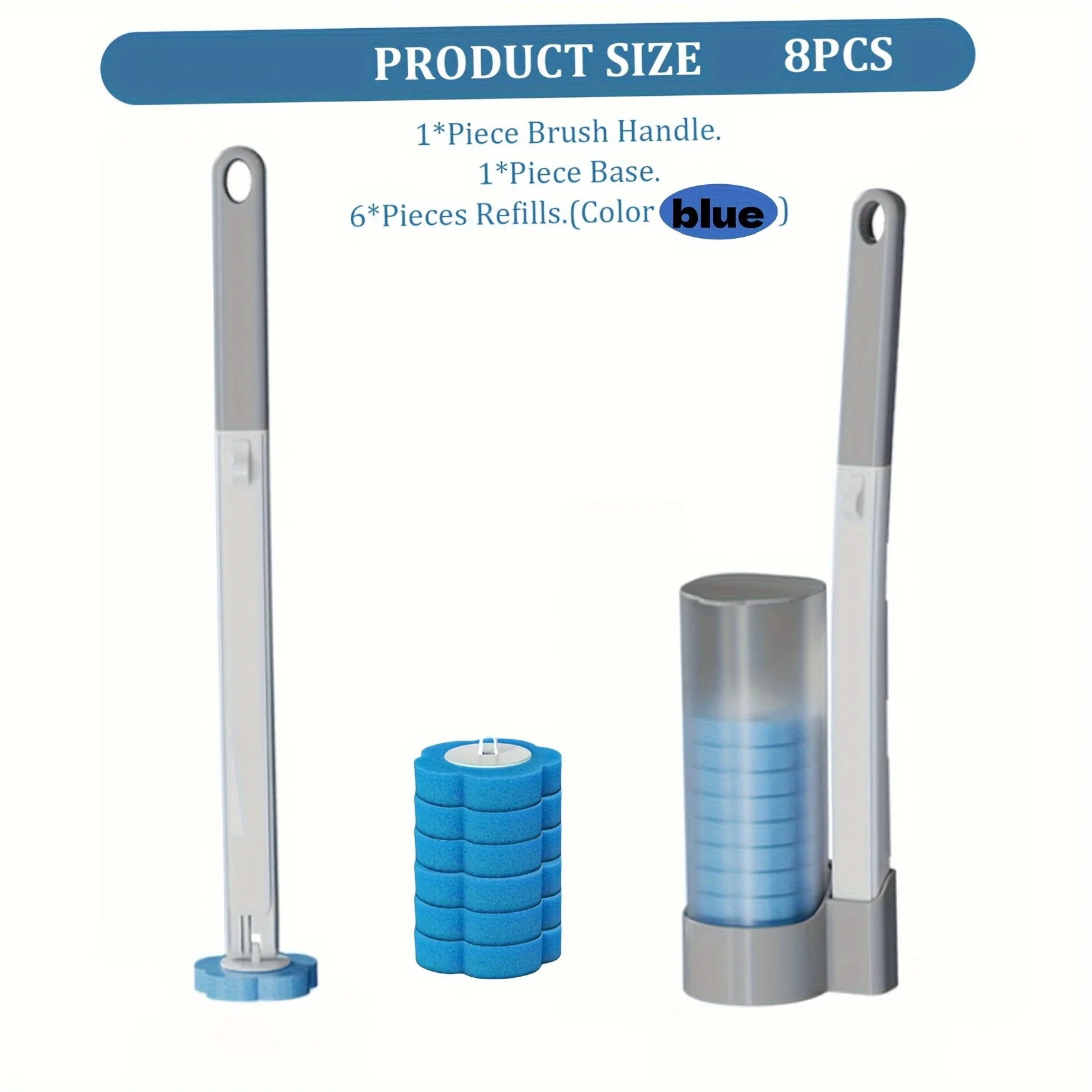Toilet Brush - Bezinwazyjna szczotka do czyszczenia toalety z jednorazowymi wkładami czyszczącymi