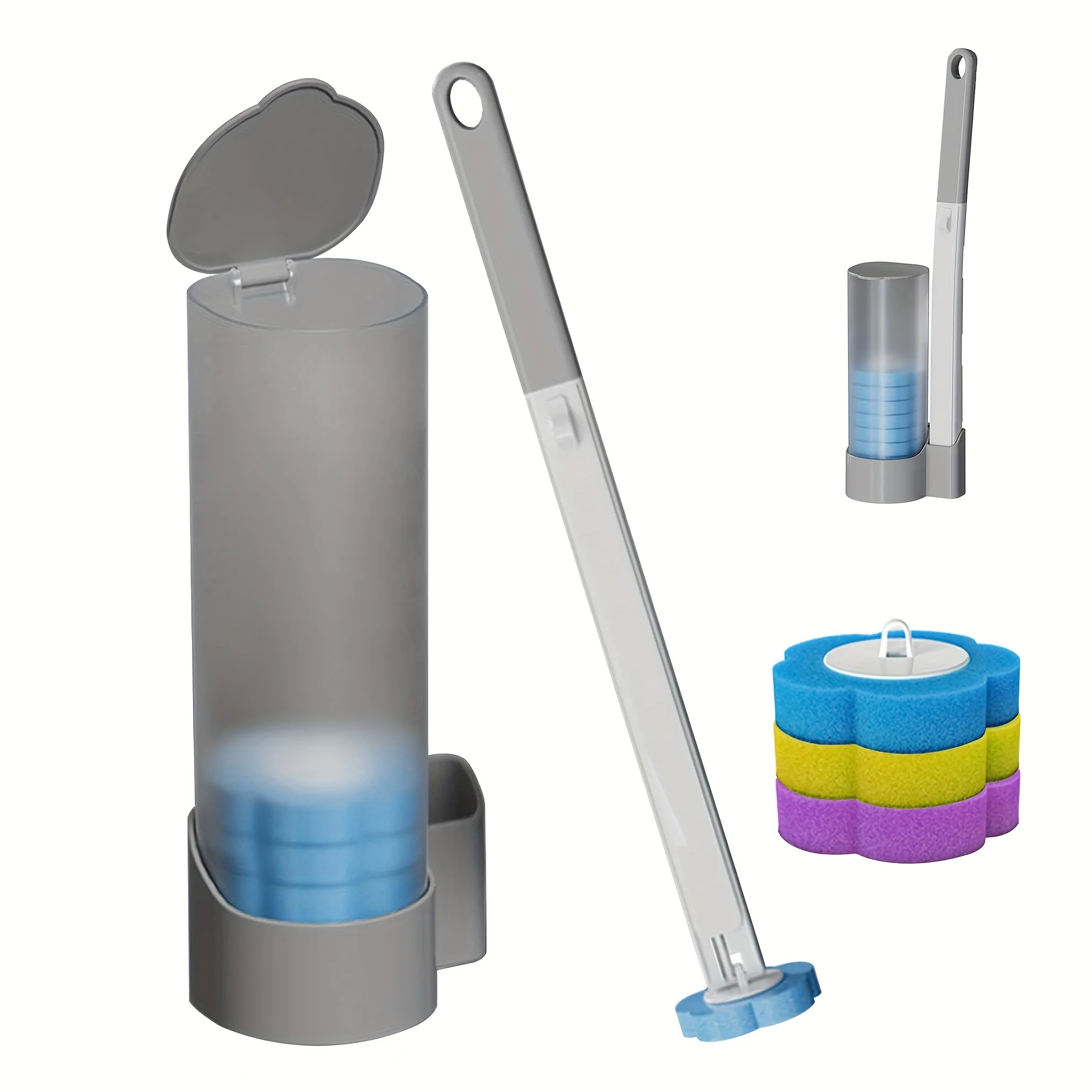 Toilet Brush - Bezinwazyjna szczotka do czyszczenia toalety z jednorazowymi wkładami czyszczącymi