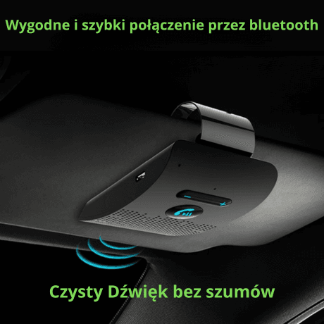 Zestaw głośnomówiący bluetooth 5.0  z klipsem 🚗