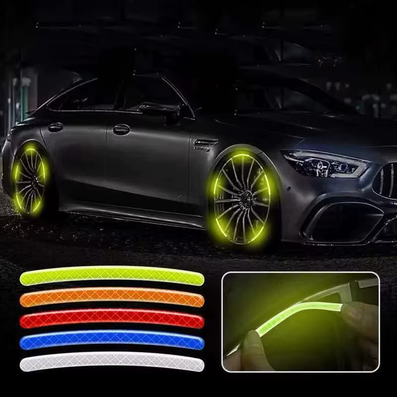 Neon Wheels - Zestaw 20 sztuk naklejek odblaskowych na felgi